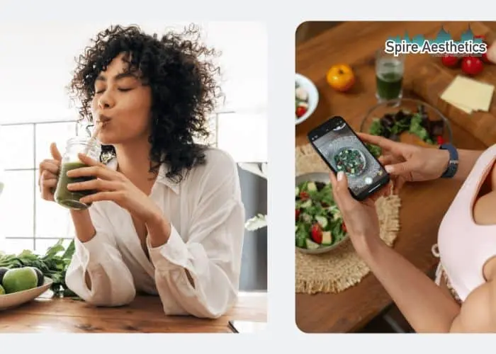 Image of woman looking into her diet and fat freezing Barry to improve her health