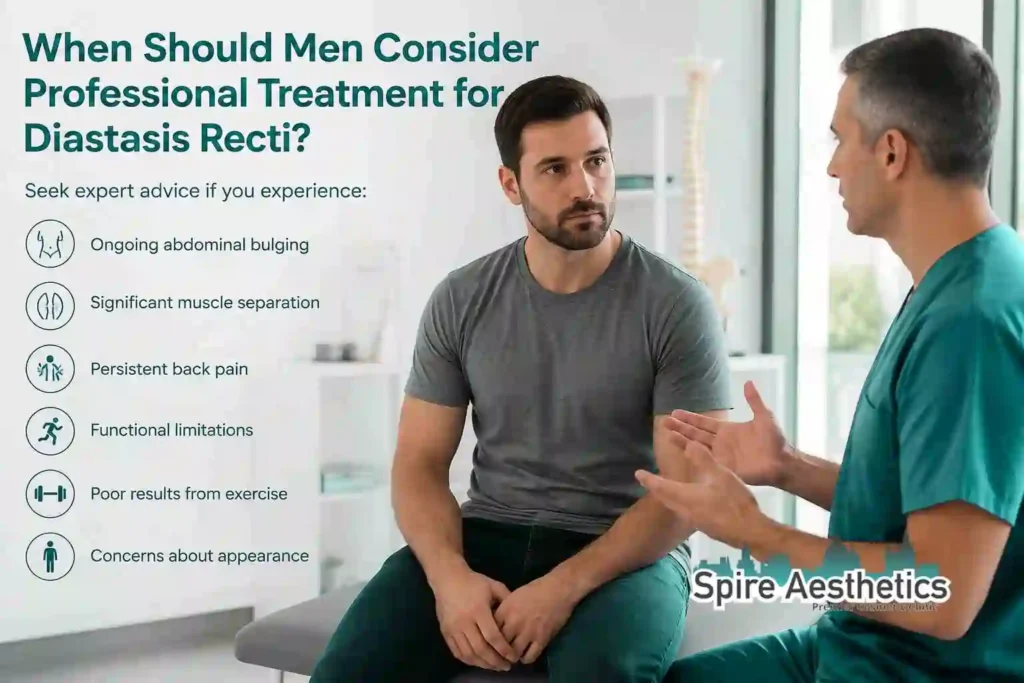 When Should Men Consider Professional Treatment for Diastasis Recti Barry?