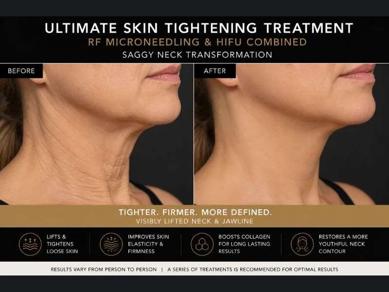 before and after Ultimate skin tightening treatment Barry